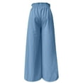 thumbnail image 4 of Womens Pants Casual Womens Pants Blue Baggy Pants Women Lounge Pants for Women Wide Leg Pants With Pockets Summer Pants for Women 2025, 4 of 5
