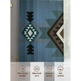 thumbnail image 6 of Southwest Ethnic Style Sheer Curtains 45 Inches Long 2 Panels BlueTribe Retro Geometric Light Filtering Semi Sheer Window Curtains Drapes for Bedroom Living Room 52"x45", 6 of 7