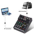 thumbnail image 4 of Consola mezcladora USB portátil de 4 canales Mezclador de audio digital compatible con BT, 4 of 7