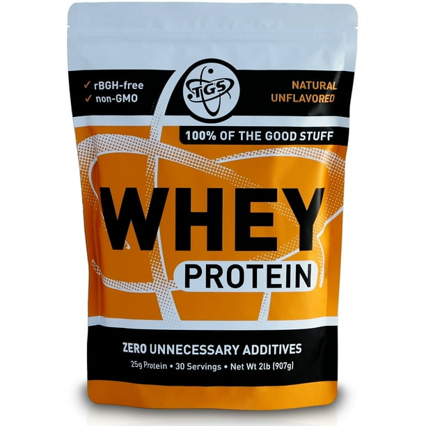 TGS All Natural 100 Whey Protein Powder Unflavored, Unsweetened