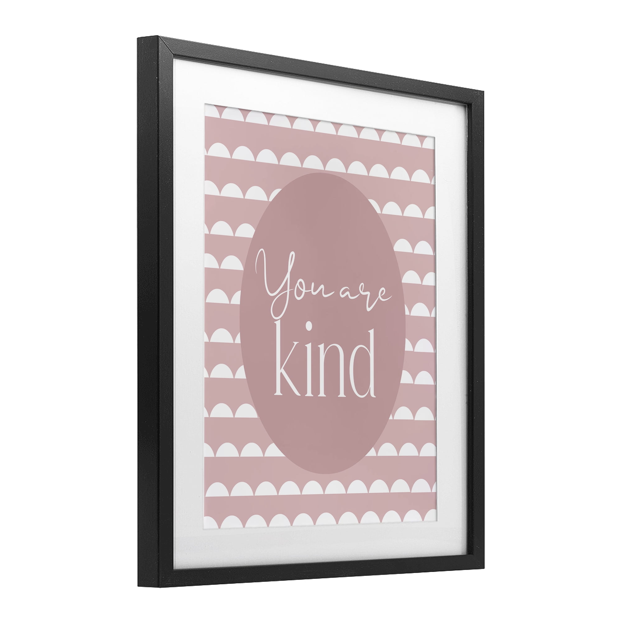 Stupell Industries You Are Kind Blush Pink Black Framed Print Under Glass, design by Christine Simpson Art