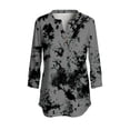 thumbnail image 4 of CONZONE Women's Summer T-Shirts 3/4 Sleeve T Shirts for Women Casual V Neck Floral Graphic Lightweight Tees Soft Cozy Dailywear, 4 of 5