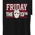 thumbnail image 3 of Friday The 13Th - Collegiate Jason Mask - Women's Short Sleeve Graphic T-Shirt, 3 of 5