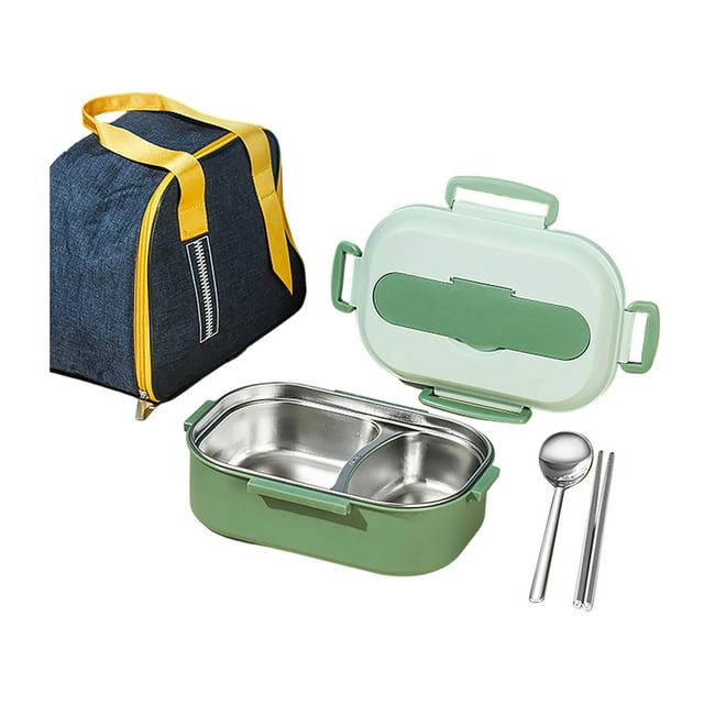 Contenant à Lunch Isolé en Acier Inoxydable avec Compartiments Séparés – Nourriture Micro-Ondable pour Adultes et Enfants, Repas Thermique Durable pour Maison École