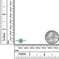 thumbnail image 3 of AVORA 10K Yellow Gold December Birthstone-Genuine Blue Topaz with Simulated Diamond CZ Halo Fashion Ring  - Size 7, 3 of 6