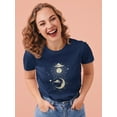 thumbnail image 2 of Mystical Sun And Moon Shaped T-Shirt Women -Image by Shutterstock, Female Small, 2 of 4