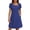 Dark Blue, variant on Admvng Women's Dresses Short Sleeve Square Neck Pocket Stretchy Casual A-Line Dress