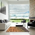 thumbnail image 6 of Ahgly Company Indoor Round Patterned Bronze Brown Area Rugs, 3' Round, 6 of 6