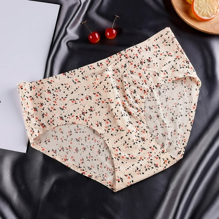 Outfmvch Cheeky Panties Womens Underwear No Show Underwear for Women Womens Underwear Cotton Bikini Lace Soft Panty Ladies Stretch Full Briefs Panties for Women(clearance) Beige Xl