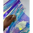 thumbnail image 6 of Metallic Transparent .3mm Blue Holographic Vinyl 54" Wide - Durable & Captivating Sold by Continuous Yard Ideal for Crafts/DIY, 6 of 7
