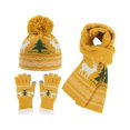 thumbnail image 1 of Winter Warm Children Hat Plush Scarf Gloves Multi Piece Set Thickened Protection For Christmas, 1 of 14