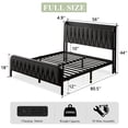 thumbnail image 3 of iPormis  Full Bed Frame with Type-C & USB Ports,12" Underbed Storage Space， Metal Platform Beds, with Velvet Upholstered Headboard & Footboard, Dark Gray, 3 of 8