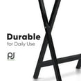 thumbnail image 4 of PJ Wood Folding TV Snack Tray Table Desk Stand, Black (8-Piece Set), 4 of 10
