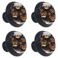 thumbnail image 2 of 4 Pcs Halloween Pumpkin Knobs for Kitchen Cabinet Cupboard Dresser Bookcase Drawer Pulls Handles Round Home Decor, 2 of 8