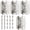 Silver, variant on 4 Pack (2 Pairs) 1/2" Overlay Cabinet Hinges, Matte Self-Closing Semi-Concealed Partial Wrap Face Frame Hinges, Durable Easy Install for Cabinet Doors