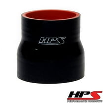 HPS HTSR-062-100-BLK 5/8" - 1" ID 3" 4-ply Black Silicone Reducer Coupler Hose