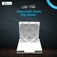 thumbnail image 2 of MARINE CITY Adjustable Arms Folding Cup Drink Holder - White ABS Plastic, Fits 2-5/8 to 3-1/2 Inches - Perfect for Ships, Marines, Watercrafts, and RVs - Pack of 8, 2 of 7