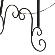 DecMode 25 x 70 Black Metal Tall Adjustable Floor 3 Tier Scroll Easel, 1-Piece