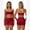 Cherry Red, variant on Workout Sets for Women 2 Piece Color Block Strappy Sports Bra High Waist Tummy Control Butt-lifting Biker Shorts Gym Yoga Pilates Outfits
