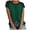 Green, variant on Green M WIZUTIZ Womens Blouse Holiday Saving Cotton Soft Casual Fashion Tee Short Sleeve Flowy Crew Neck T-shirt Plus Size Solid Shirts Comfy Cotton Blend Blouse Tshirt Linen Elegant Ladies Tops Tshi