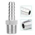 thumbnail image 1 of Conector rápido de acero inoxidable, 2 piezas, 3/8 pulg., BSPT, rosca macho, conexión de tubería, junta de púas, calidad inigualable, 1 of 8