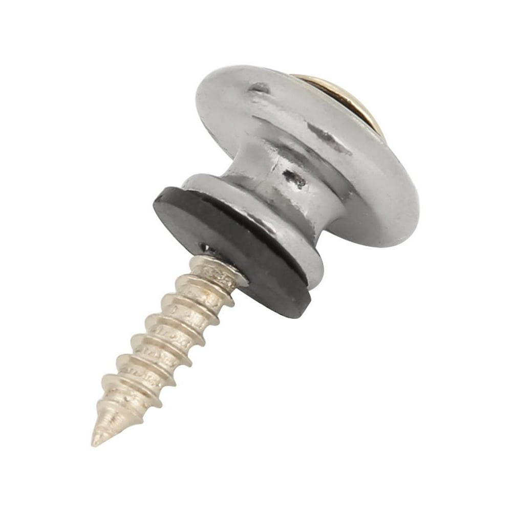 WALFRONT 10Pcs Guitar Strap Lock Button Metal End Pin with Screw for