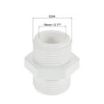 thumbnail image 2 of Uxcell Pipe Fitting, G1/2 Male Thread, Hex Nipple Tube Adaptor Hose Connector, for Water Tanks, White 2Pcs 25.5mm / 1 Inch, 2 of 3