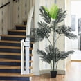 thumbnail image 5 of Artificial Palm Tree, Fake Green Plant Faux Potted Palm Tree with Fake Fern, Detachable Trunk, 5 of 7