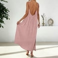 thumbnail image 6 of Gubotare Women's Maxi Dresses for Women Casual Long Summer Sun Dresses 2026 Spaghetti Strap Hawaiian Vacation Outfits for Women (Pink,XL), 6 of 7