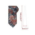 thumbnail image 2 of CORBATA CLÁSICA PARA HOMBRE DÍA DEL PADRE AUTO-ATADA CON PATRÓN DE FLORES, CORBATA FORMAL DE BODA ELEGANTE EN AZUL MARINO, TALLA ÚNICA, 2 of 4