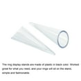 thumbnail image 4 of uxcell Ring Display Holder Jewelry Ring Display Cone Showcase Stand Single Finger Rings Organizer Transparent Pack of 10, 4 of 5