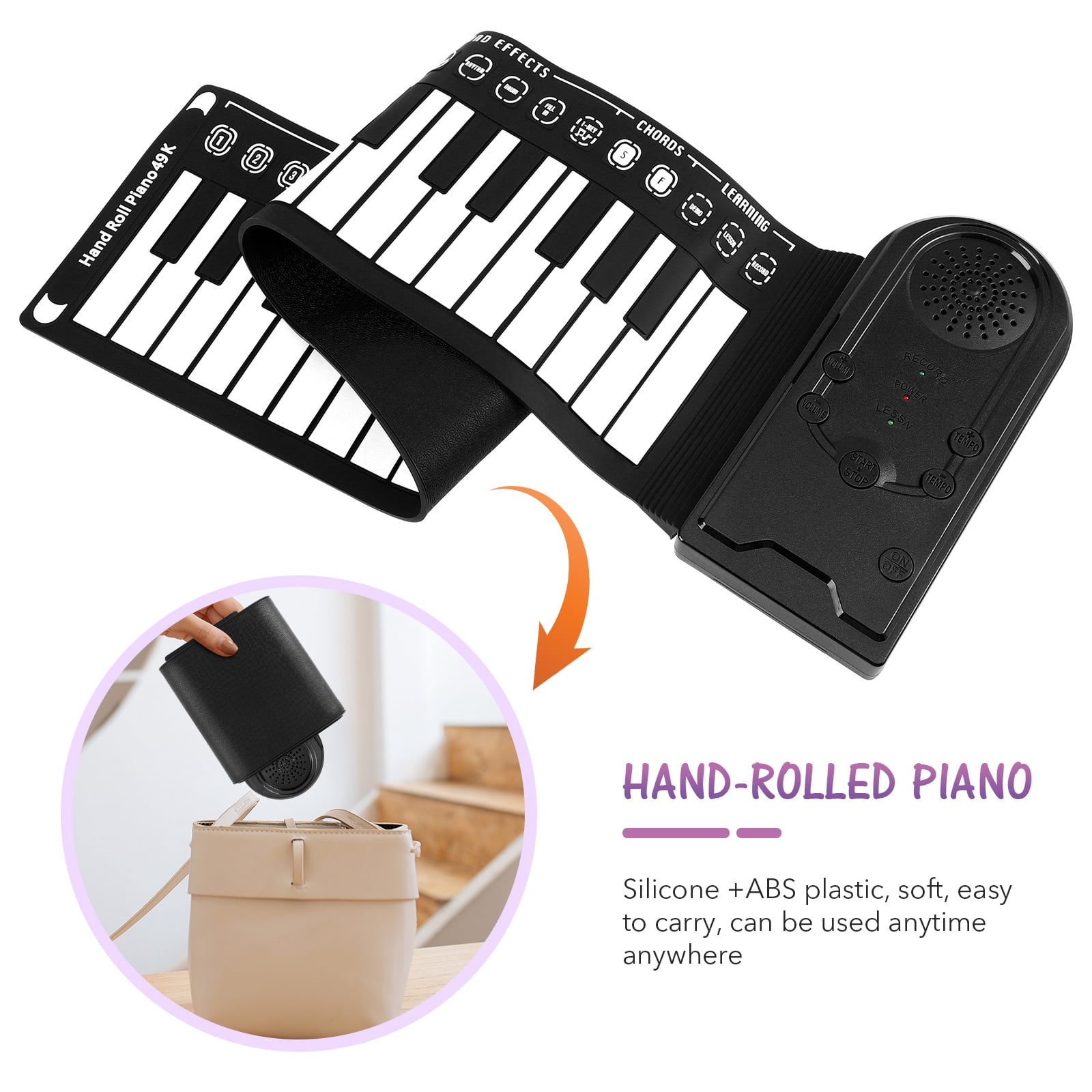 TAILTOSS 1Pack Piano with Volume Control for Beginners 32.5x6.3in
