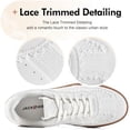thumbnail image 3 of Women's Ribbon Lace-Up Fashion Sneakers Arch Support Walking Shoes, 3 of 6
