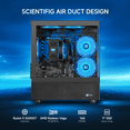 thumbnail image 3 of Ningmei Gaming PC AMD Ryzen 5 5600GT 16GB RAM 1TB SSD WiFi Windows 11 PC Gaming Black, 3 of 7