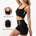 thumbnail image 6 of Ccpelsie Womens 2 Piece Workout Sets Cross Back Padded Halter Tank Tops High Waisted Biker Yoga Shorts Gym Outfits(Black,L), 6 of 7