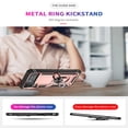 thumbnail image 4 of Allytech Rugged Case for Samsung Galaxy Z Flip4, Military Grade Protection Shockproof Cover with Metal Rotatable Ring Stand, Magnetic Car Mount Holder Case for Samsung Galaxy Z Flip4 - Rosegold, 4 of 7