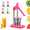 pink, variant on Cast Iron Citrus Juicer - Commercial Grade Hand Press for Lemon, Lime, and Orange - Stainless Steel Construction