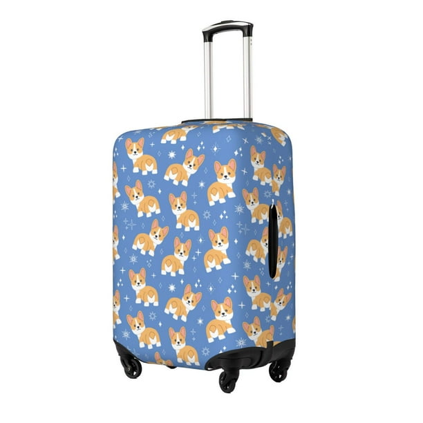 Balery Corgi Funda de equipaje, fundas para maletas, elástica, lavable, protector de maletas, compatible con maletas de 18 a 32 pulgadas-Large