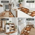 thumbnail image 5 of Brown Daisy Flower Floral Pattern Kitchen Rugs Sets Of 3,Kitchen Runner Rugs Non Skid Washable,Decorative Kitchen Floor Mats for Kitchen,Sink,Laundry,17"x30"+ 17"x47" + 17"x59", 5 of 6