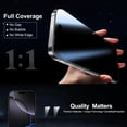 thumbnail image 4 of [2+2 Pack]We Life Compatible with iPhone 16 Pro Screen Protector, HD and Privacy Tempered Glass Screen Protector with Camera Lens Protector, 4 of 6