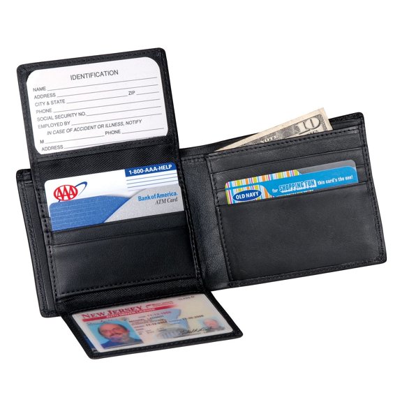 Bifold Leather Credit Card Wallet in Genuine Leather