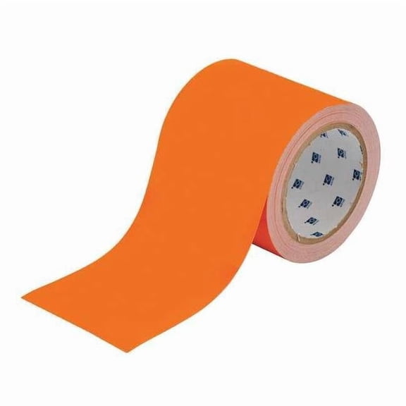 Brady Floor Tape,Orange,4 inx100 ft,Roll 104376