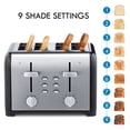 thumbnail image 4 of Kenmore Grille-Pain en Acier Inoxydable Noir à 4 Tranches, Double Commandes, Fente Grand, 4 of 11