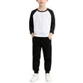 thumbnail image 6 of QQAMB Toddler Baby Girls Boys Long Sleeve Raglan Shirt Baseball Tee Cotton T-Shirt Kids Casual Athletic Tee Shirts Tops, 6 of 7