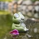 thumbnail image 5 of Estatua de rana para decoración de jardín al aire libre | Figura de resina con luz LED solar | Adorno de jardín pintado a mano a prueba de agua | Eficiencia energética | Acento de estanque de patio, 5 of 7