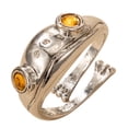 thumbnail image 1 of DPTALR Retro Distressed Matte Ring Cute Creative Opening Adjustable Index Finger Ring, 1 of 1