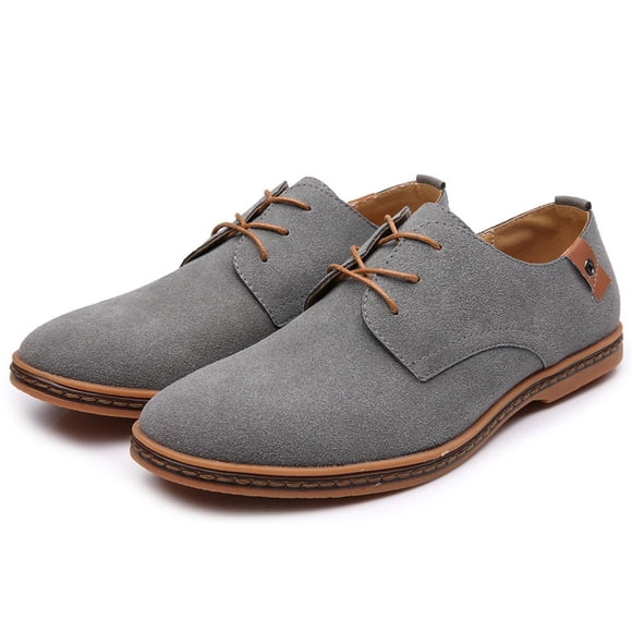 ZTTD Men's Fashion Casual Solid Lace Up Oxfords Leather Shoes Male Business Shoes