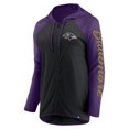 thumbnail image 2 of Women's Fanatics Black/Purple Baltimore Ravens Script Full-Zip Hoodie, 2 of 3