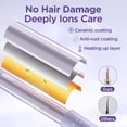 thumbnail image 4 of Rizador de pelo 5 en 1 con varita, plancha de pelo de 3 cilindros, 3 rizadores de cerámica (de 0,89 a 3,17 cm), 2 temperaturas de calentamiento rápido, guante y pinza (morado), 4 of 5