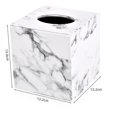 thumbnail image 2 of Caja de pañuelos cuadrada de cubo de mármol Portarrollos de cuero de PU esquí esquí Gafas de esquí, 2 of 5